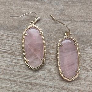 Kendra Scott Rosé Quartz Mini Elle Errings